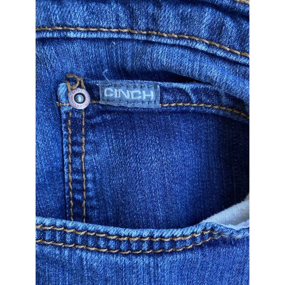 Cinch Jenna Slim Fit Jeans Womens Size 33/15 L Blue Denim Rodeo Western Cowgirl - Picture 5 of 10